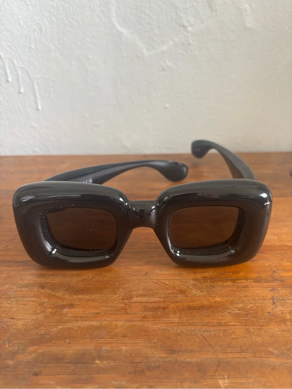 Loewe inflated rectangular black sunglasses